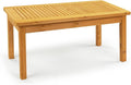 VINGLI Outdoor Wood Coffee Table, Solid Cedar Wood Accent Table by VINGLI