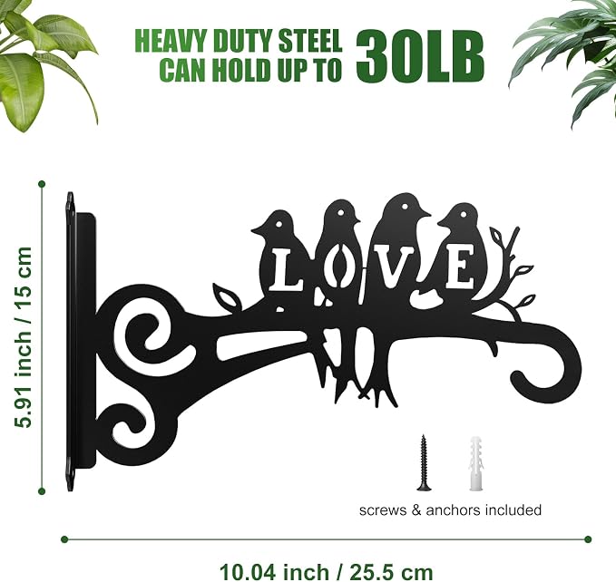 2-Pack Aesthetic Plant Hangers Outdoor and Indoor – 10 Inch Metal Hanging Plant - Image 3