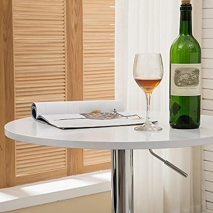 ARTETHYS Bar Table Adjustable Height Swivel 360 Degrees Round Tall Cpunter - Image 5
