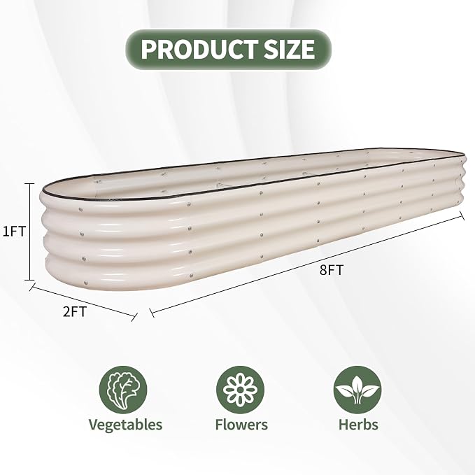 1MORE Galvanized Raised Garden Bed- Planter Garden Boxes Outdoor, Raised Beds - Image 5