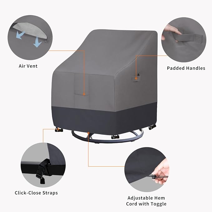 Easy-Going Outdoor Swivel Chair Cover Waterproof, Heavy Duty Patio Chair Cover - Image 5