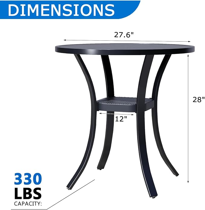 27.5'' Outdoor Patio Table - Image 2