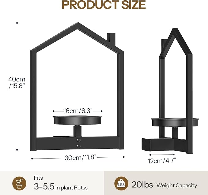 HOOBRO Wall Plant Holder, Wall Planters - Image 2