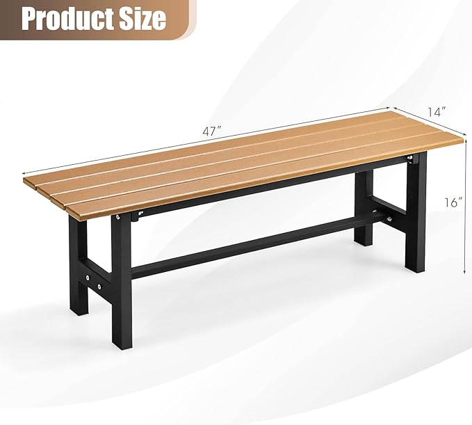 Giantex 2-Pack Outdoor Bench Seat - Image 3