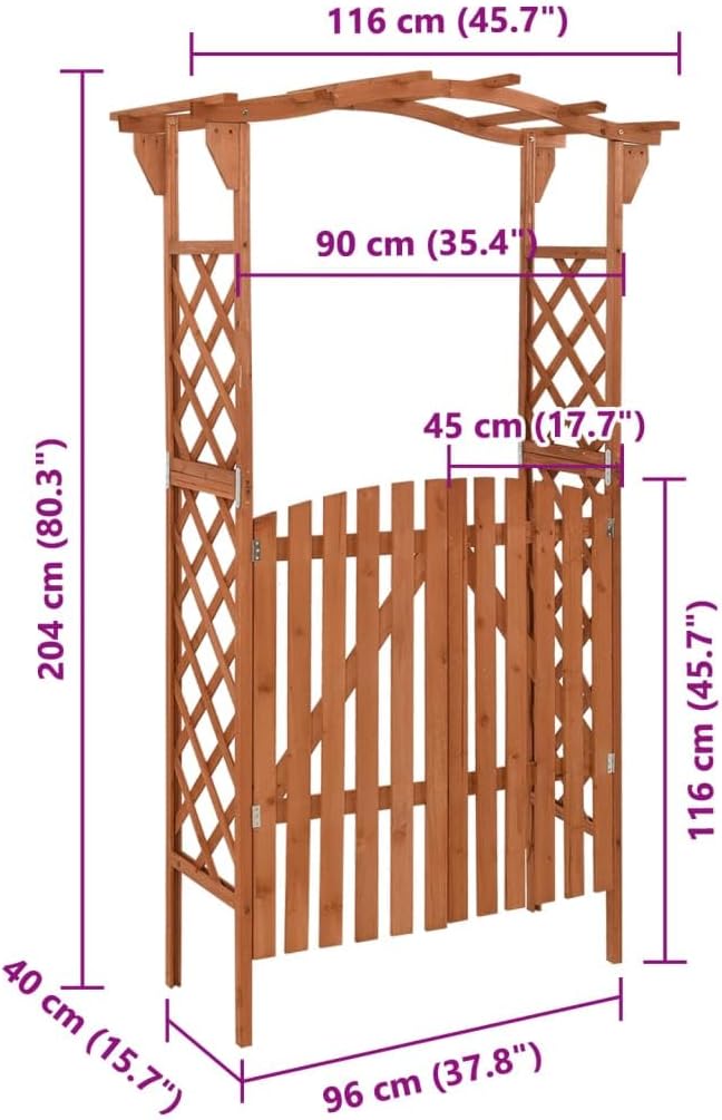vidaXL Sturdy Firwood & Pine Wood Pergola - Image 2
