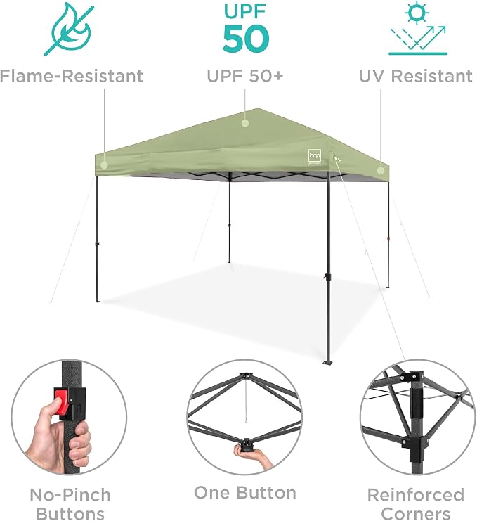 Best Choice Products 12x12ft Pop Up Canopy Tent, Outdoor Shade, 1 Person 1 - Image 4