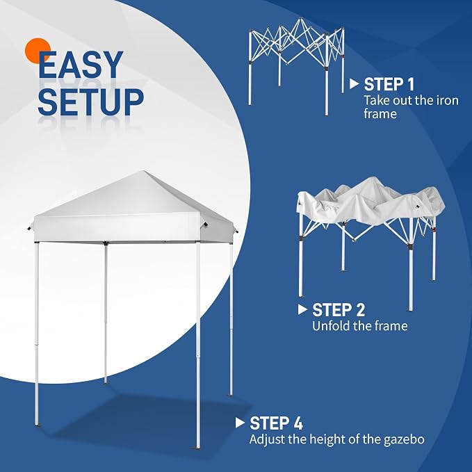 Outvita 5x5 Pop Up Canopy Tent, Ez Up Outdoor Canopy Tent Instant Shelter - Image 2