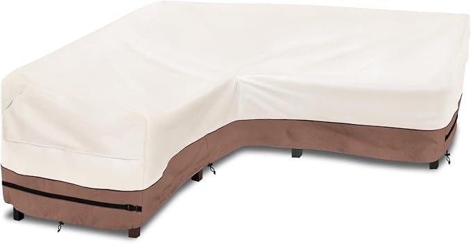 okcool Outdoor Sectional Sofa Cover Waterproof V Shaped Patio Furniture Covers by Okcool
