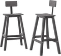 Bar Height Chairs Set of 2, HDPE Bar Height Outdoor Chairs, Weather Resistance by Naga+Bahna