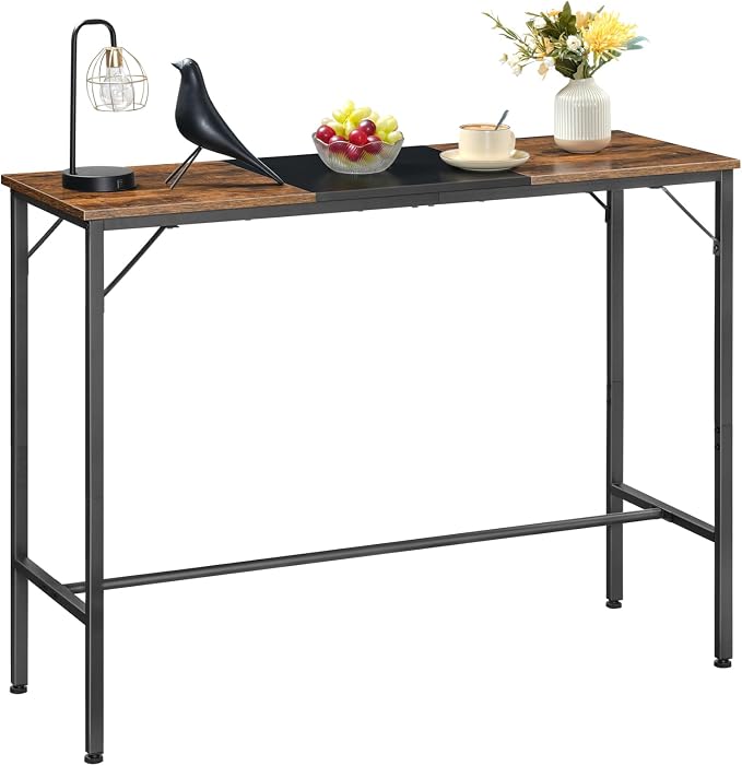 HOOBRO Bar Table, 47.1" Rectangular Pub Table, Tall Counter Height, Long Bar - Image 9