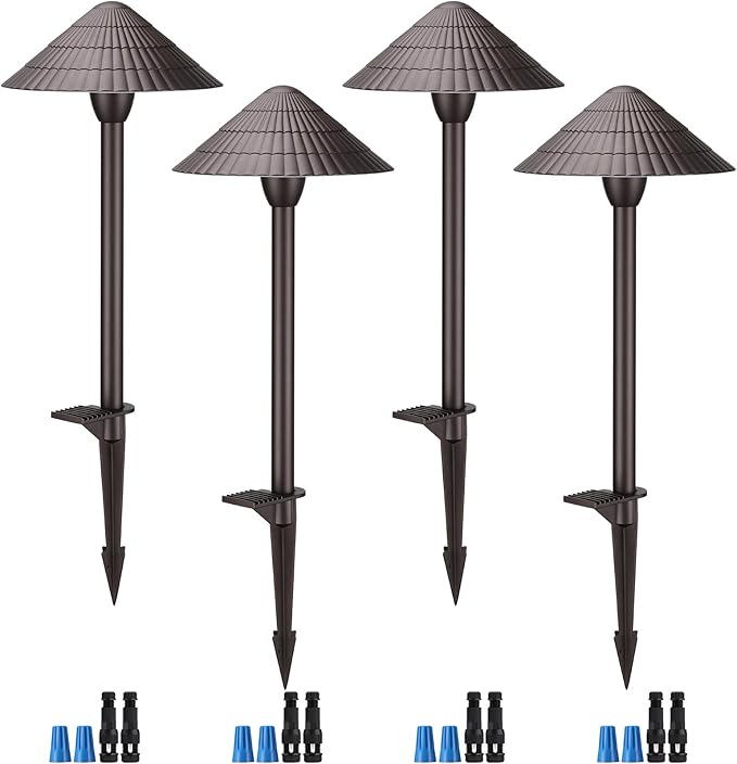 LEONLITE 5CCT Low Voltage Landscape Lights, 12-24V AC/DC, Pathway Lighting Wired by LEONLITE
