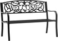 Outsunny 50" Outdoor Metal Welcome Bench, Garden Bench by Outsunny