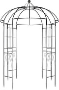 Garden Arches Arbors, Metal Gazebo Durable Iron Trellis Support Use by Volowoo