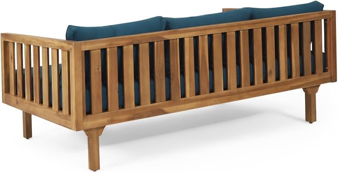 Merax Outdoor Acacia Wood Daybed, 3 Seater Day Bed Couch Sofa - Image 7