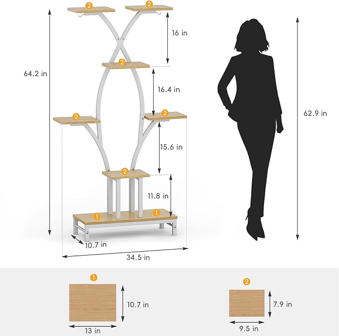 Plant Stand Indoor with Grow Lights - Image 6
