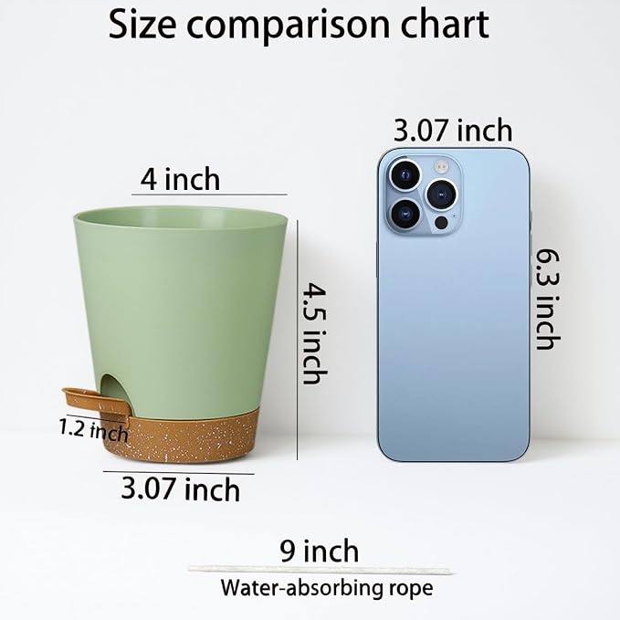 12 Pack 4 Inch Self Watering Plant Pots - Image 2