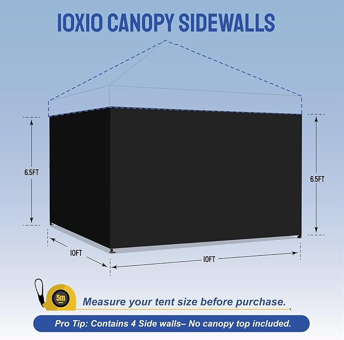 CROWN SHADES 10x10 Canopy Sidewalls - Image 2