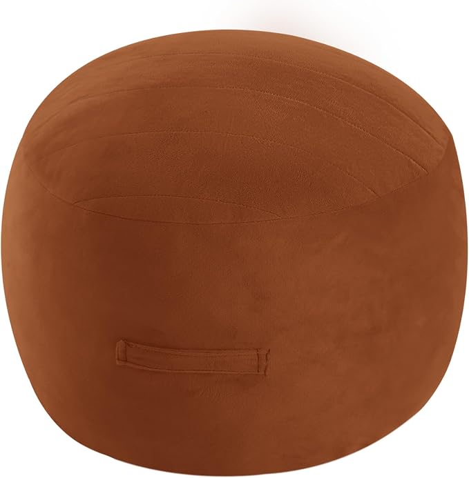 MeMoreCool Round Stuffed Pouf Ottoman Foot Rest, Floor Pouf Foot Stool by MeMoreCool
