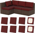 8Pcs Stretch Patio Cushion Covers, Outdoor Couch & Sofa Replacement Slipcovers by VORSHAPE