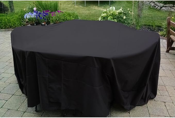 7 Piece Bar Height Outdoor Patio Dining Set Cover - Image 6
