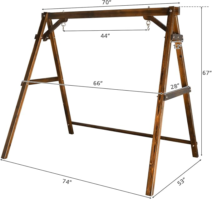 Outvita Porch Swing Stand, Backyard 600lbs Capacity - Image 2