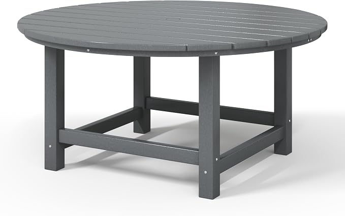 WestinTrends Malibu Low Outdoor HDPE Round Patio Coffee Table - Image 9