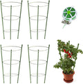 4 Pack Tomato Cage for Garden Plant Support, 24 inches Small Tomato Cages by HOYEJYOU