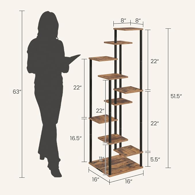 10 Tier Plant Stand Indoor, Tiered Corner Plant Shelf Flower Stand - Image 2
