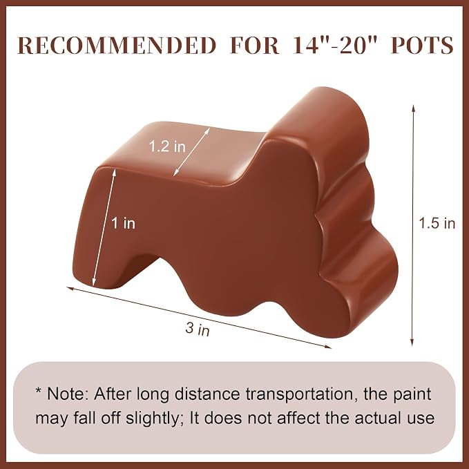 Kigeli 6 Pcs Resin Garden Pot Feet - Image 3