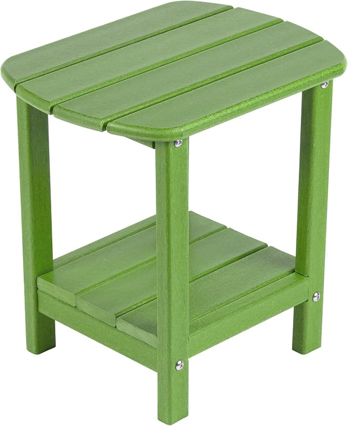 Nalone Adirondack Side Table, 16.5" Outdoor End Table, HDPE Plastic, Small by NALONE