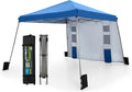 PHI VILLA Canopy with One Sidewalls, Angled Leg 12 x 12 UV Block Sun Shade by PHIVILLAThepioneerofcomfortablehouseholdsupplies