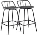 VINGLI 2 PCS Outdoor Swivel Bar Stools, 30 Inch Metal Barstools by VINGLI