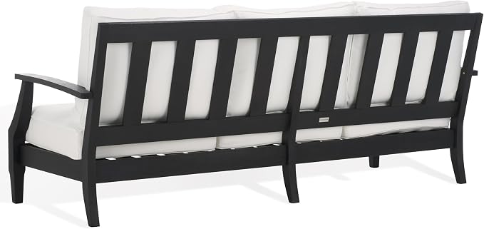 SAFAVIEH Couture Collection Martinique Black Solid Wood Indoor/Outdoor Patio - Image 8