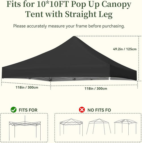 10x10 Canopy Replacement Top Cover - Image 2