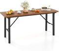 Tangkula 59" Narrow Outdoor Dining Table by TANGKULA