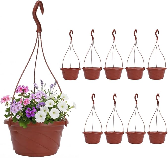 DOITOOL 10 Pack Hanging Plastic Pots by DOITOOL