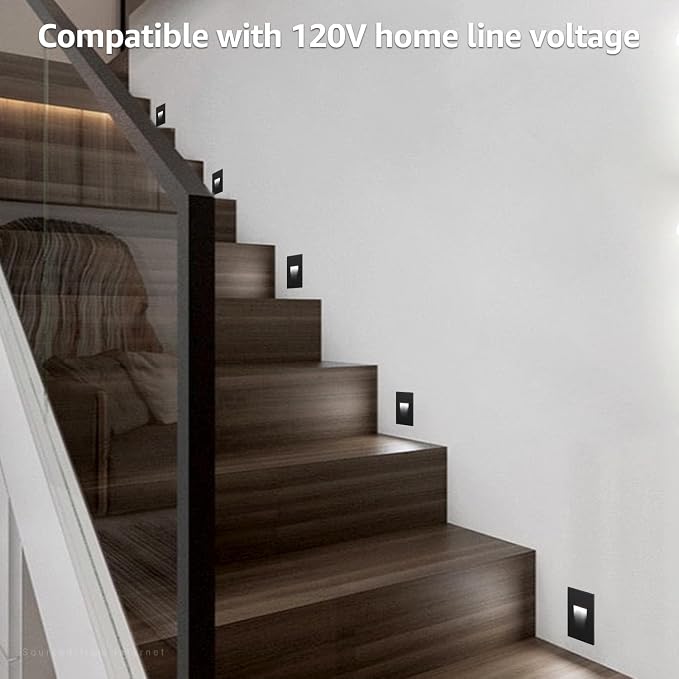LEONLITE 5CCT 120V LED Step Lights, 3.5W 150LM 5%-100% Dimmable Indoor Outdoor - Image 7