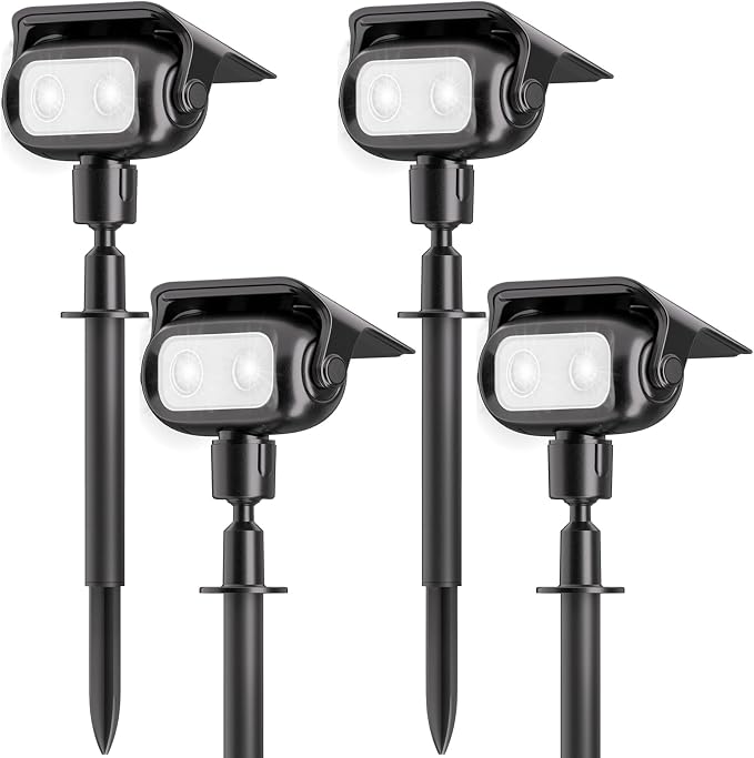 Nreonrick Solar Spot Lights 360° Adjustable Solar Lights Outdoor IP65 Waterproof by Nreonrick
