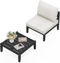 SERWALL HDPE Patio Furniture Set, 2 Pieces Outdoor Sectional Sofa Set, by SERWALL