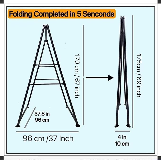 Hammock Chair Stand with X-Large Swing Chair with Footrest，Anti-Tip Thickened - Image 3