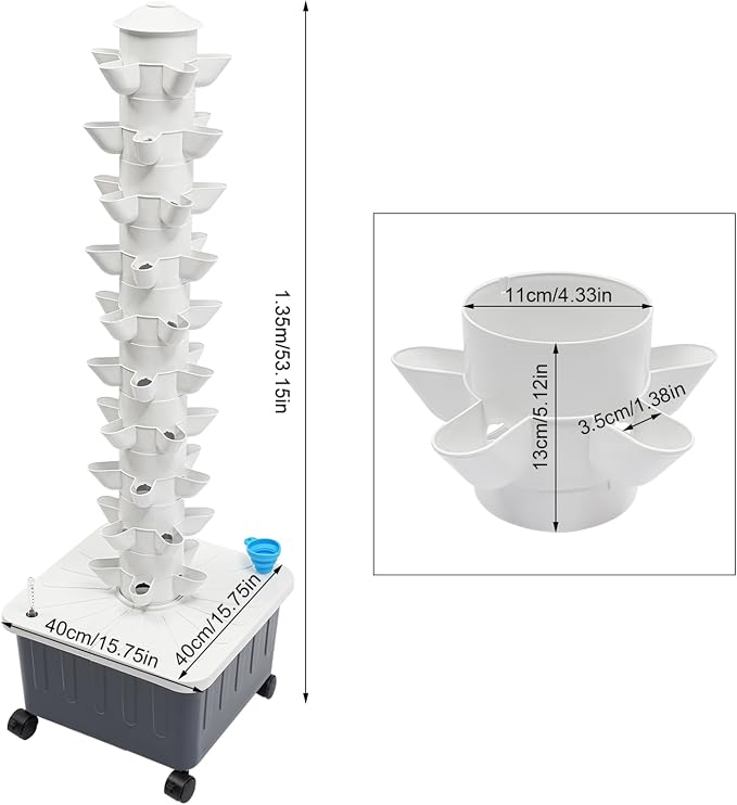 Hydroponic Growing System Indoor, 50-Hole Vertical Garden Planter Germination - Image 2