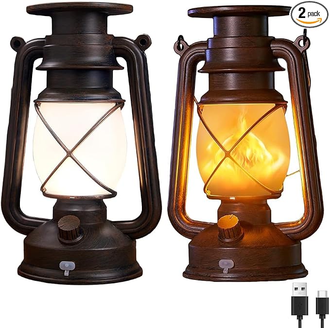 KOOPER Solar Lantern Outdoor Lights, Vintage Flickering Flame Solar Lanterns by KOOPER