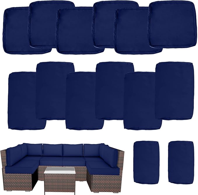 Outdoor Cushions Covers for Patio Furniture, Patio Cushion Covers Replacement by Actualaction