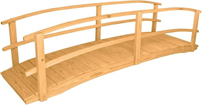 12 FT Oak Amish Made Garden Bridge by Unknown