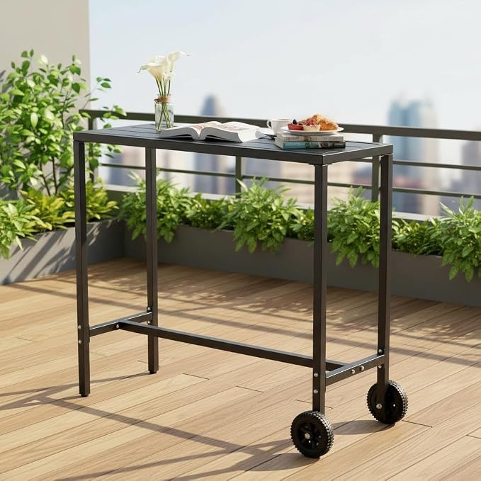 Garvee Outdoor Bar Table, 39 inch Counter Height Table - Image 9