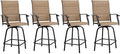 MFSTUDIO Outdoor Bar Stools Set of 4, Swivel Bar Height Patio Chairs Outdoor by MFSTUDIO