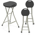 GYMAX Folding Stool, 28in Portable Collapsible Bar Stool by GYMAX
