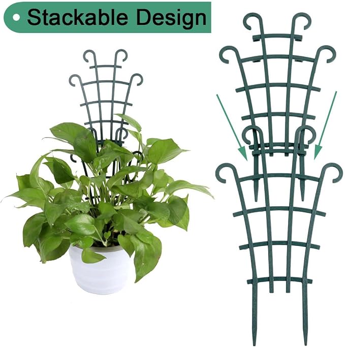 Trellis for Potted Plants, Stackable Small Indoor Plant Trellis for Climbing - Image 3
