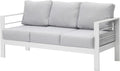 Wisteria Lane Patio Furniture Aluminum Sofa, All-Weather Outdoor 3 Seats Couch by WisteriaLane