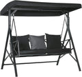 Outsunny 3-Seat Patio Swing Chair, Porch Swing Glider by Outsunny